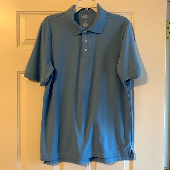 Croft and Barrow Medium light blue polo shirt - Picture 1 of 5